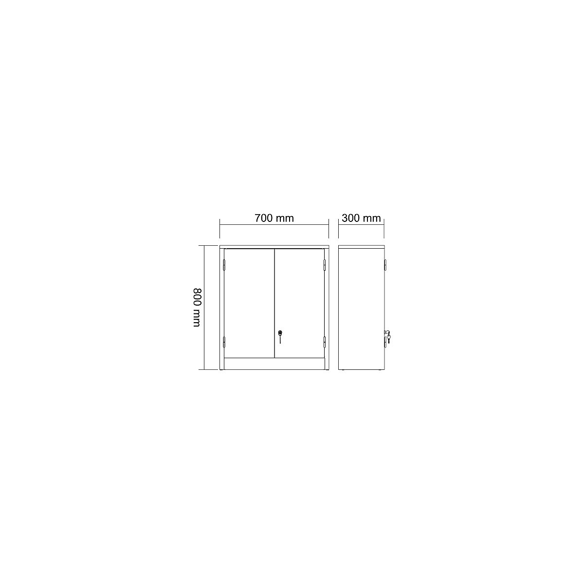 Armoire murale d'atelier avec panneaux perforés, tiroir – C+P (Illustration du produit 4)-3