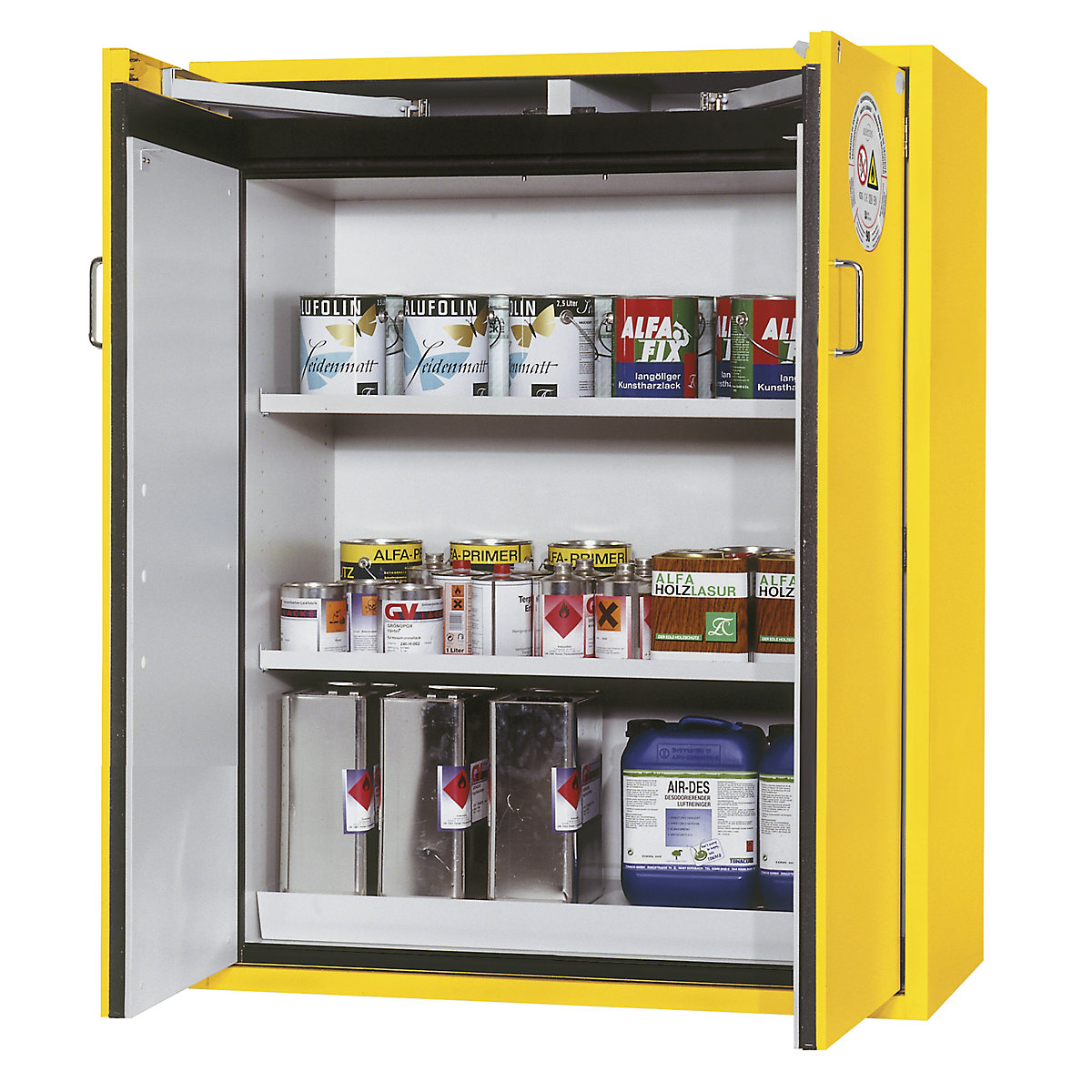 Armoire pour produits dangereux ignifuges 90 minutes - asecos