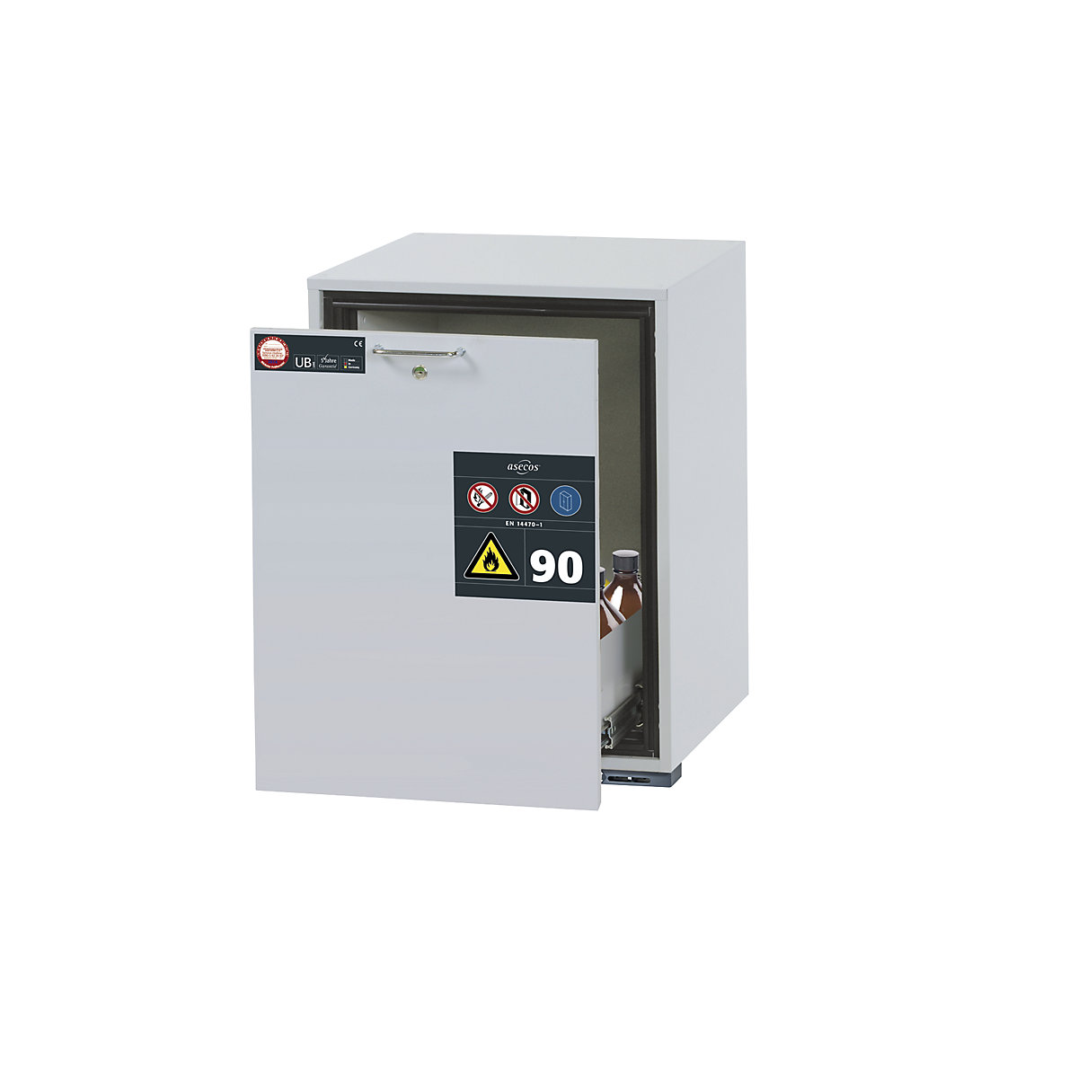 Armoire pour produits dangereux résistante au feu 90 minutes - asecos