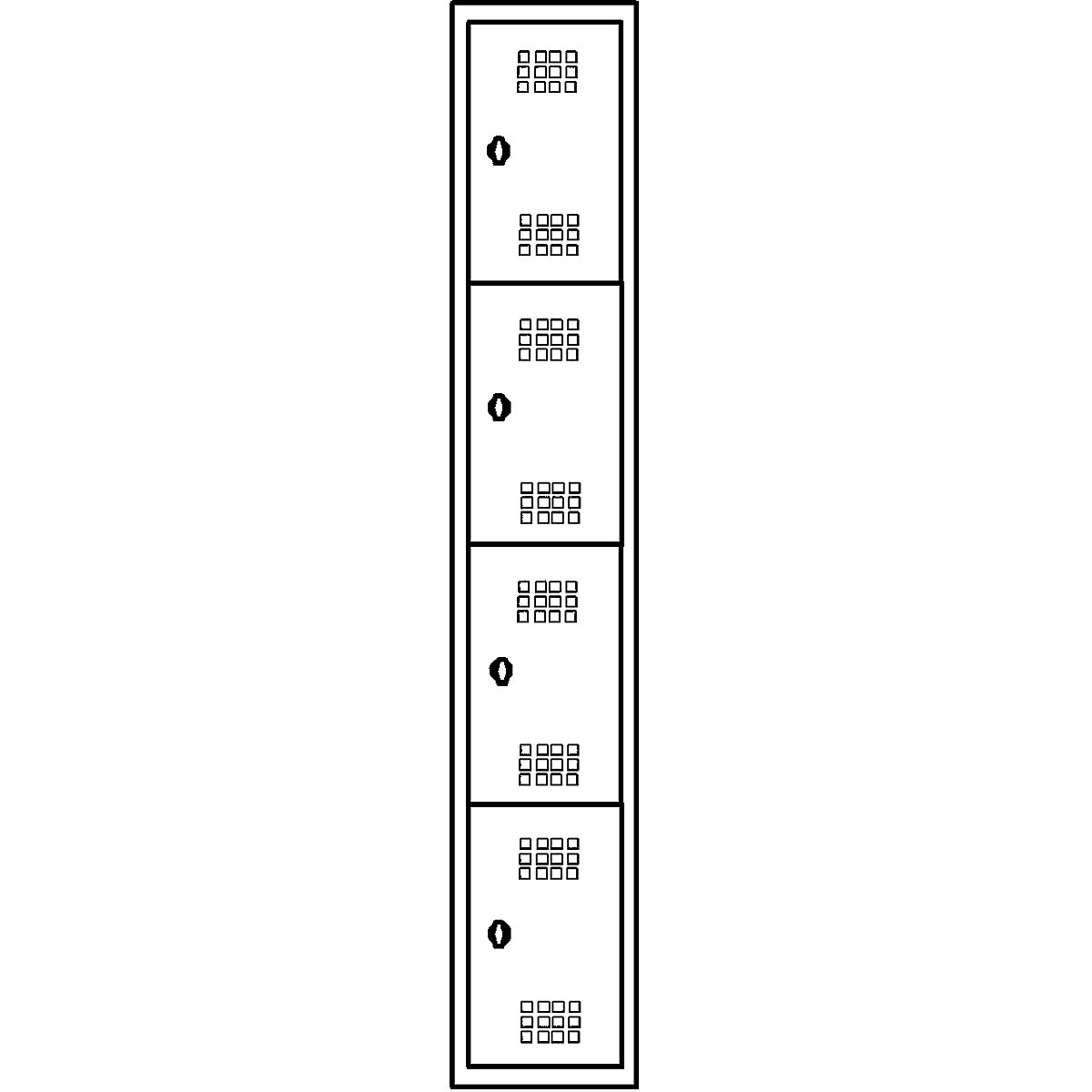 Vestiaire multicases cinq niveaux Hambourg – Wolf (Illustration du produit 4)-3