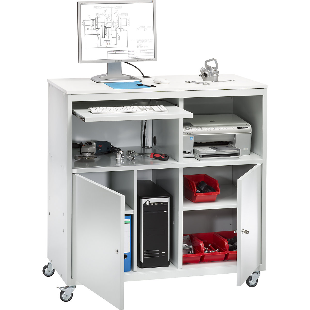 Pupitre pour ordinateur, mobile – eurokraft basic