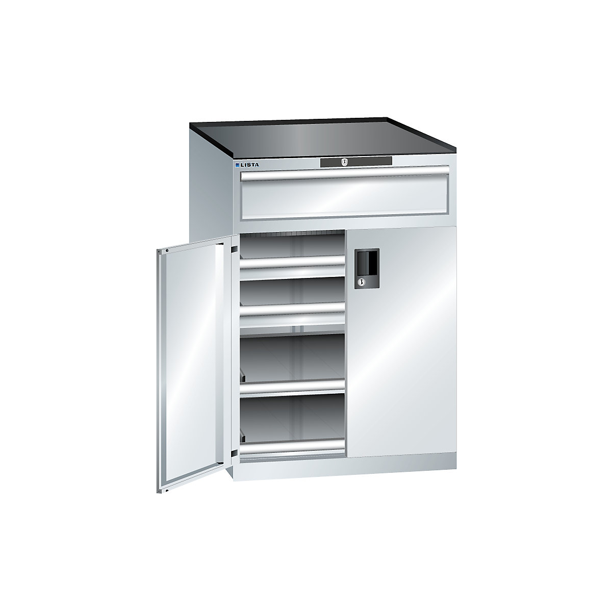 Armoire à tiroirs à portes battantes – LISTA (Illustration du produit 4)-3