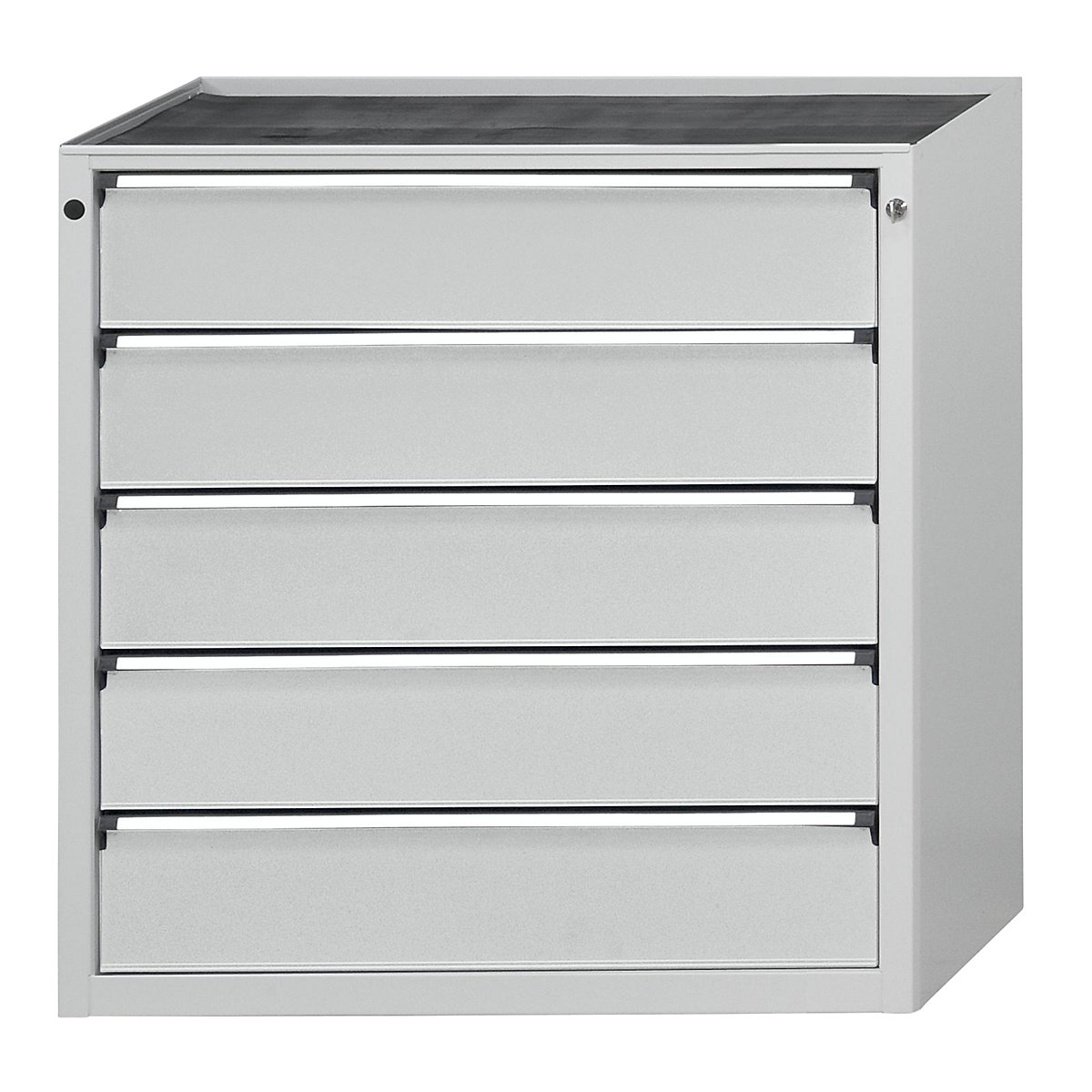 Armoire à tiroirs – ANKE, l x p 910 x 675 mm, charge max. tiroirs 200 kg, 5 tiroirs, hauteur 980 mm, façade gris clair-7