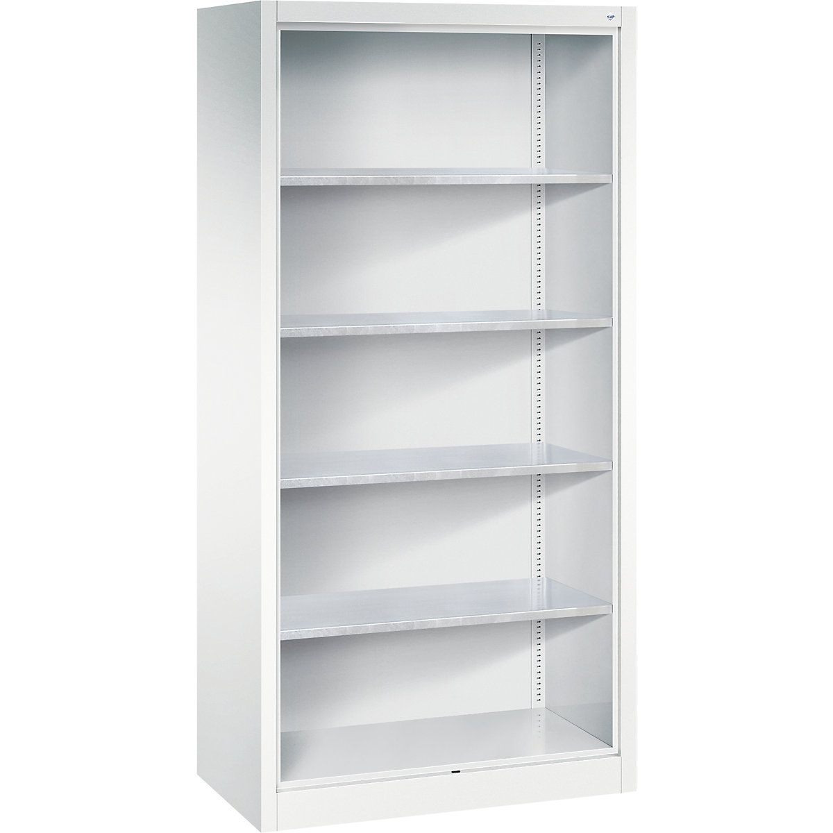 Armoire et rayonnage combinés – C+P, avec 4 tablettes galvanisées, h x l x p 1950 x 930 x 500 mm-1