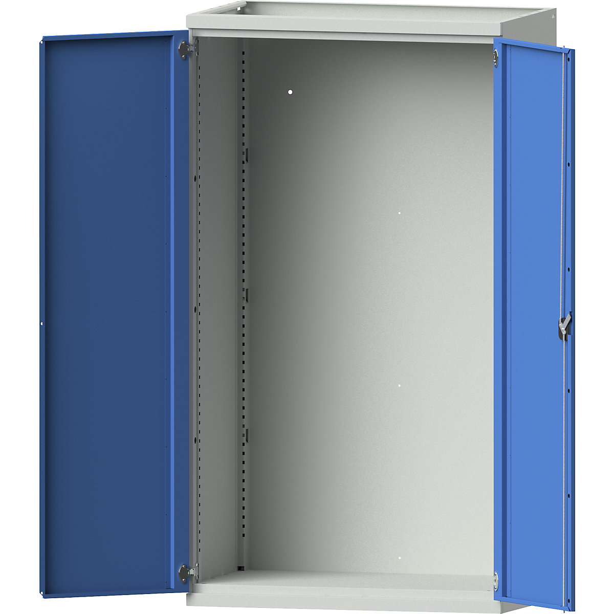 Armoire pour charges lourdes en acier – eurokraft pro, armoire vide – à équiper de façon personnalisée, gris clair / bleu clair-10
