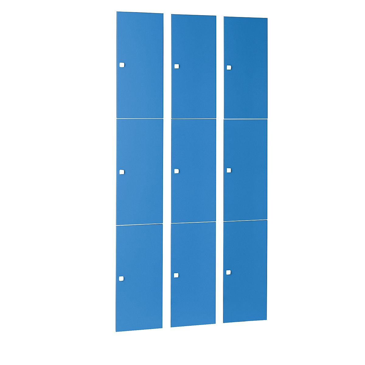 Wolf – Vestiaire multicase, 3 compartiments, 9 casiers, largeur 900 mm, bleu clair