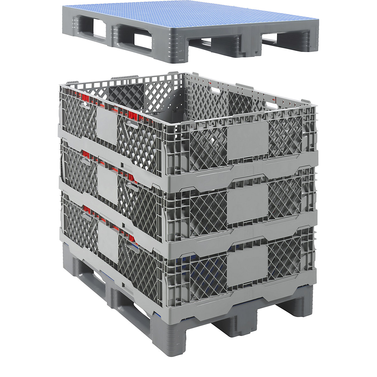 Cadru de stivuire pentru paleți, HPDE perforată – ratioform (Imagine produs 7)-6