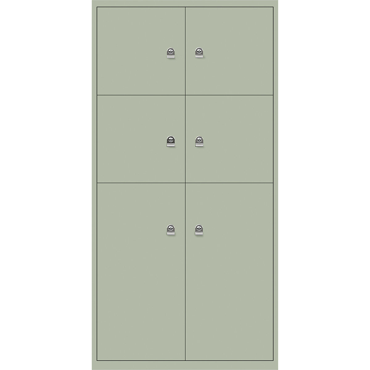 Armadietto LateralFile™ – BISLEY, con 6 scomparti con serratura, altezza 4 x 375 mm, 2 x 755 mm, regent-23