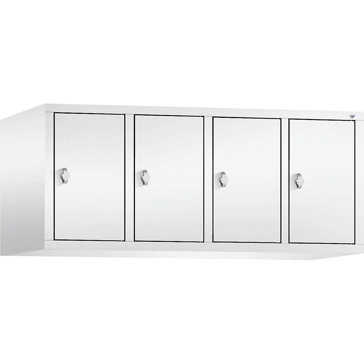 Armadietto sovrapponibile CLASSIC – C+P, 4 vani, larghezza vani 300 mm, bianco traffico-7