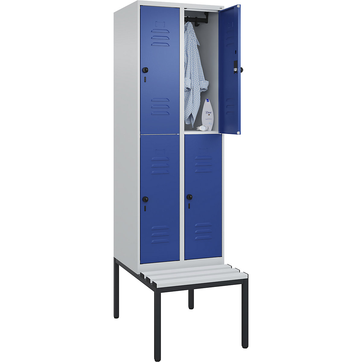 Armadietto a due piani Classic PLUS con panca – C+P