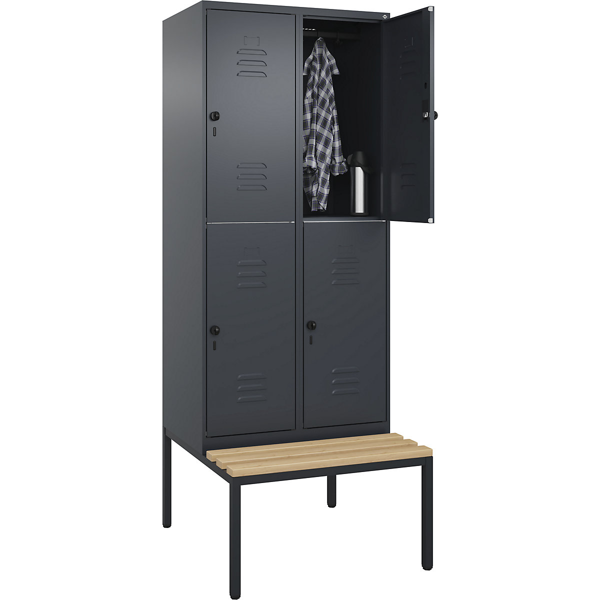 Armadietto a due piani Classic PLUS con panca – C+P