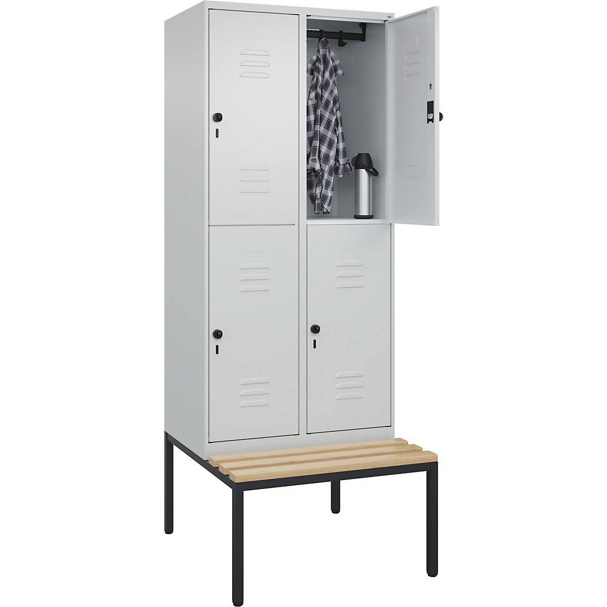 Armadietto a due piani Classic PLUS con panca – C+P