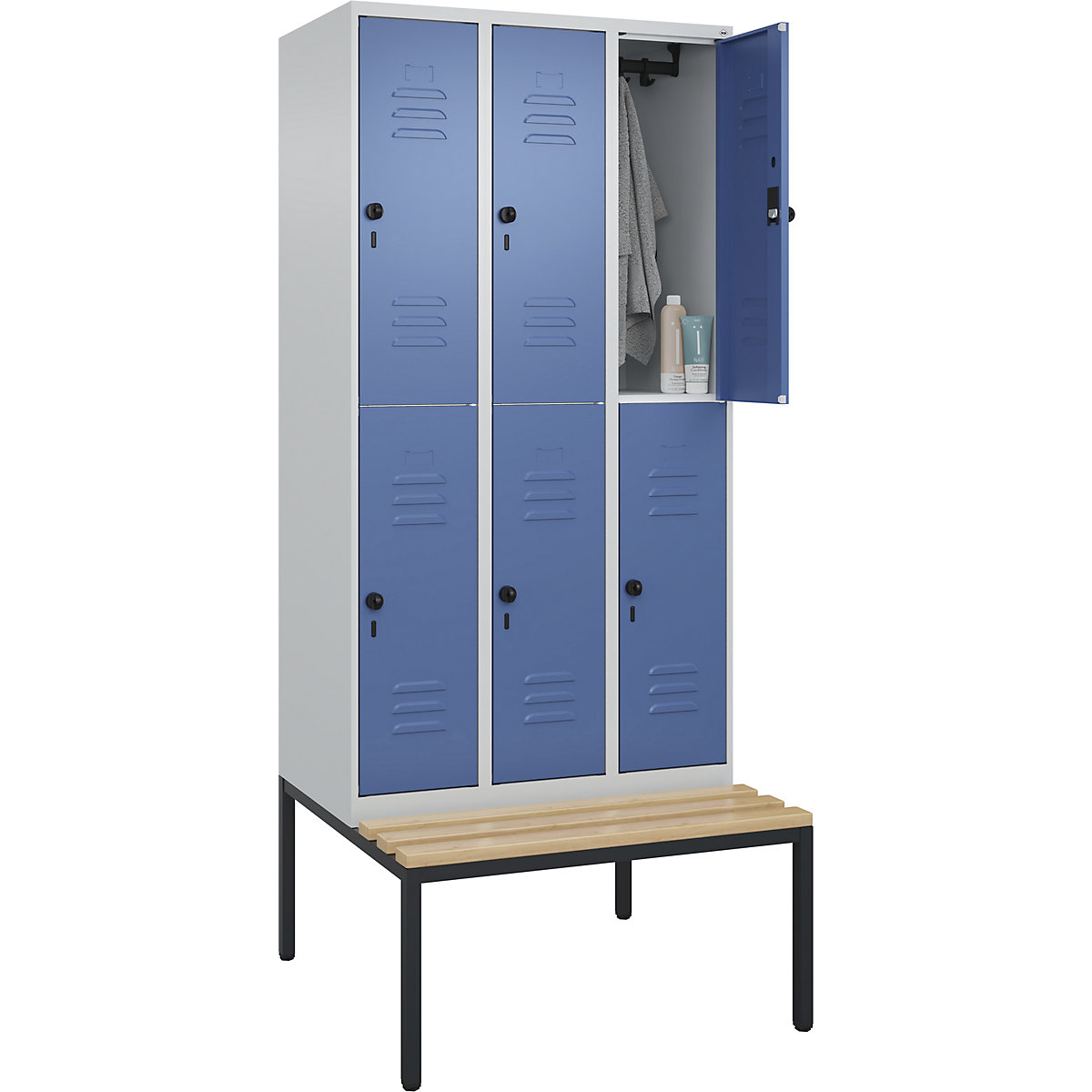 Armadietto a due piani Classic PLUS con panca – C+P