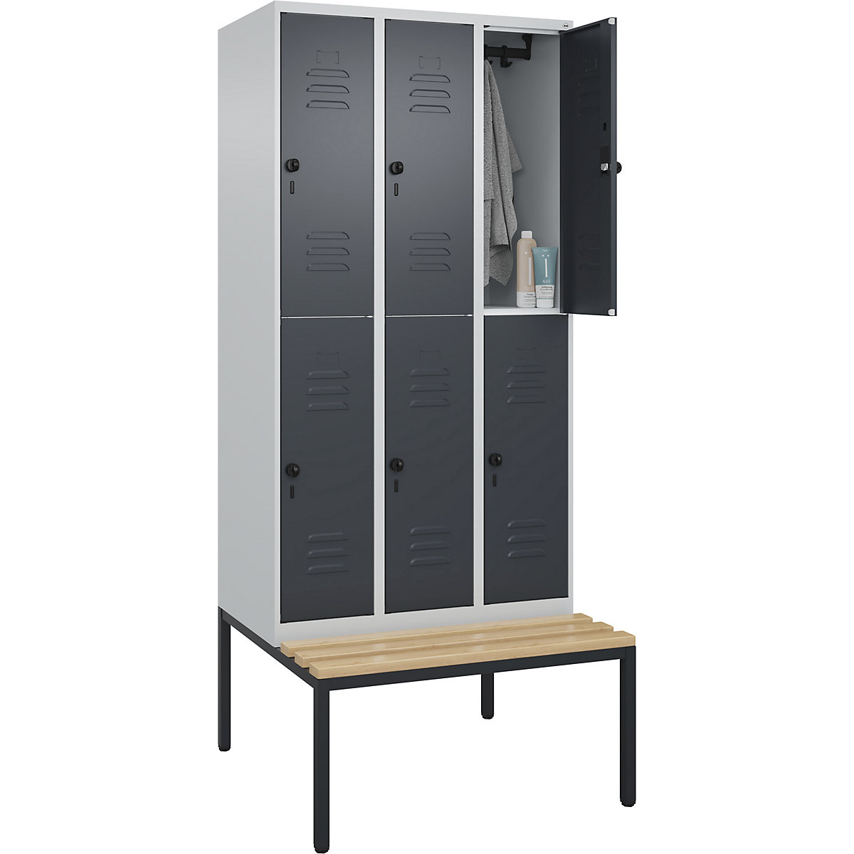 Armadietto a due piani Classic PLUS con panca – C+P