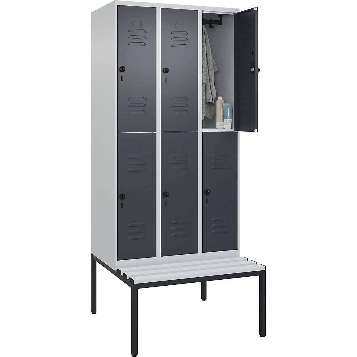 Armadietto a due piani Classic PLUS con panca – C+P
