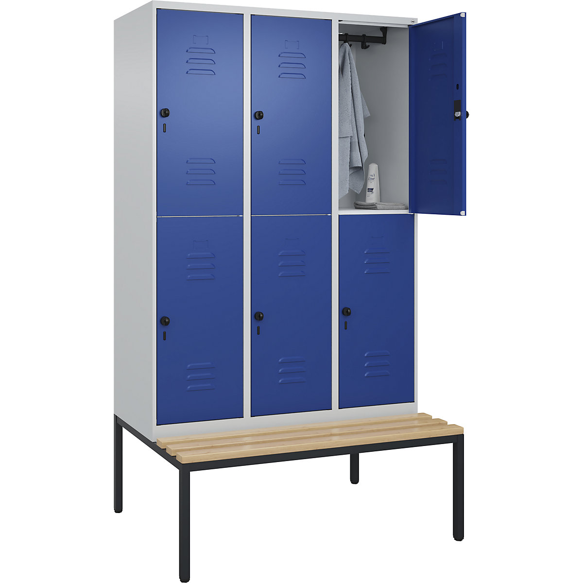 Armadietto a due piani Classic PLUS con panca – C+P