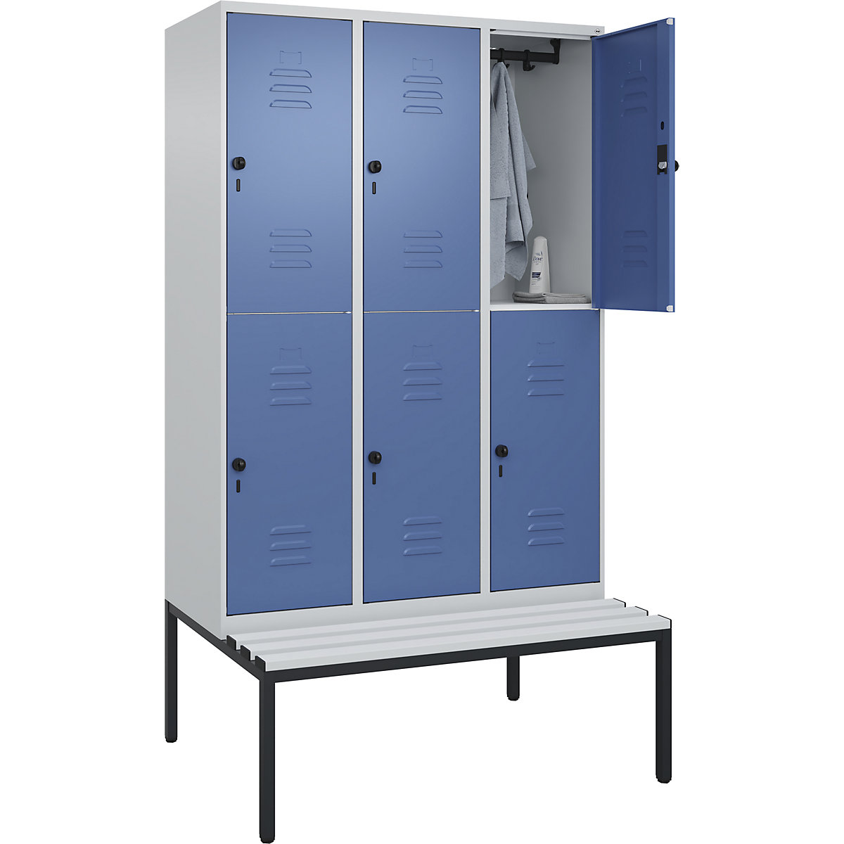 Armadietto a due piani Classic PLUS con panca – C+P