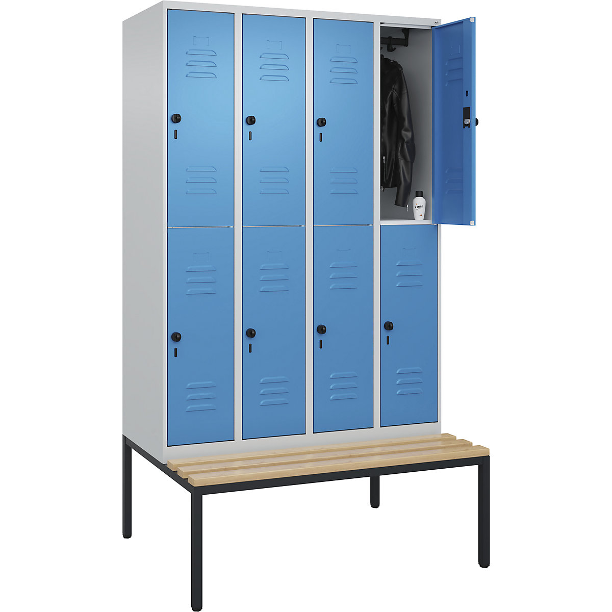 Armadietto a due piani Classic PLUS con panca – C+P
