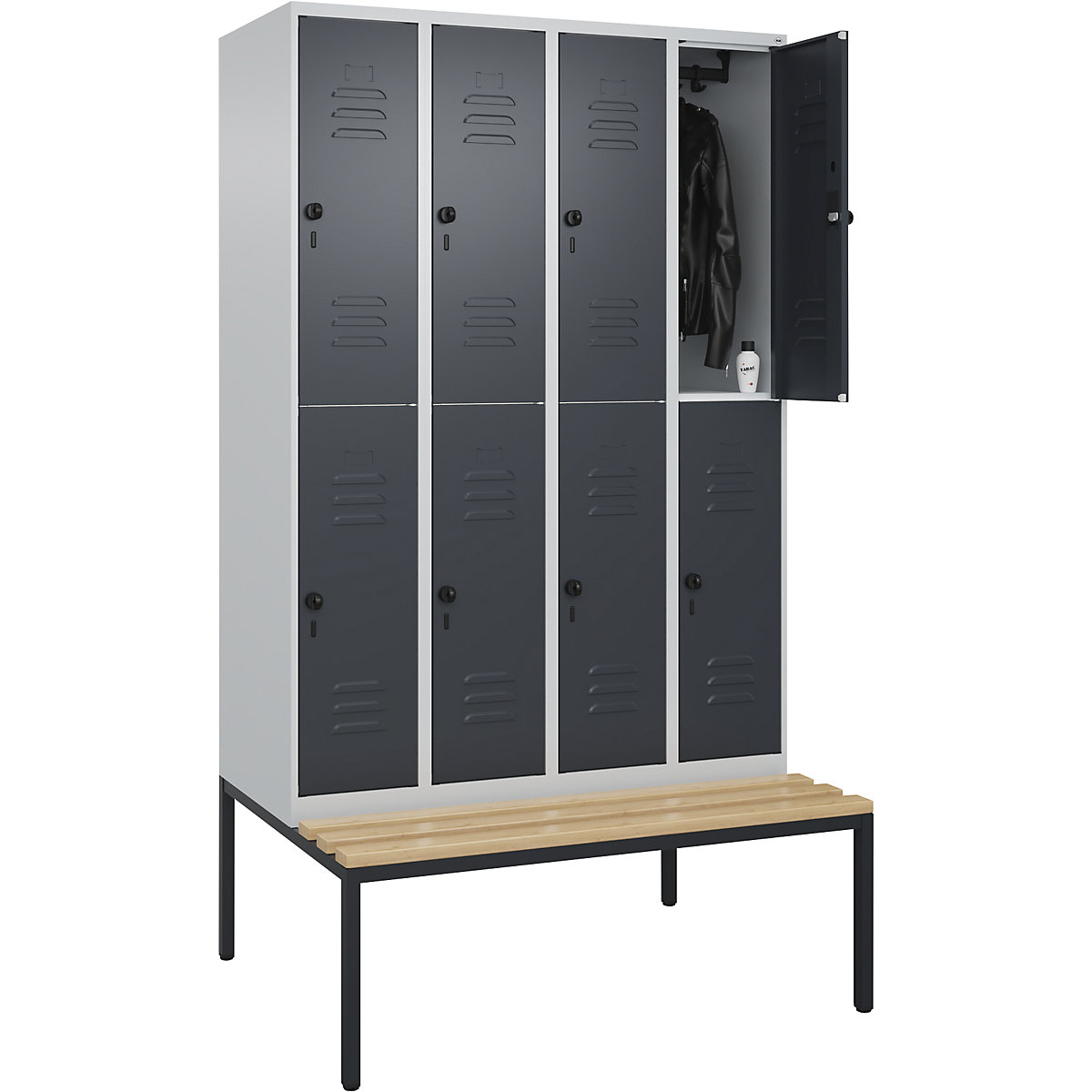 Armadietto a due piani Classic PLUS con panca – C+P