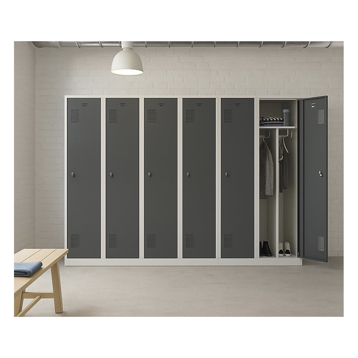 Armadietto sporco/pulito Amsterdam – eurokraft basic (Foto prodotto 6)-5