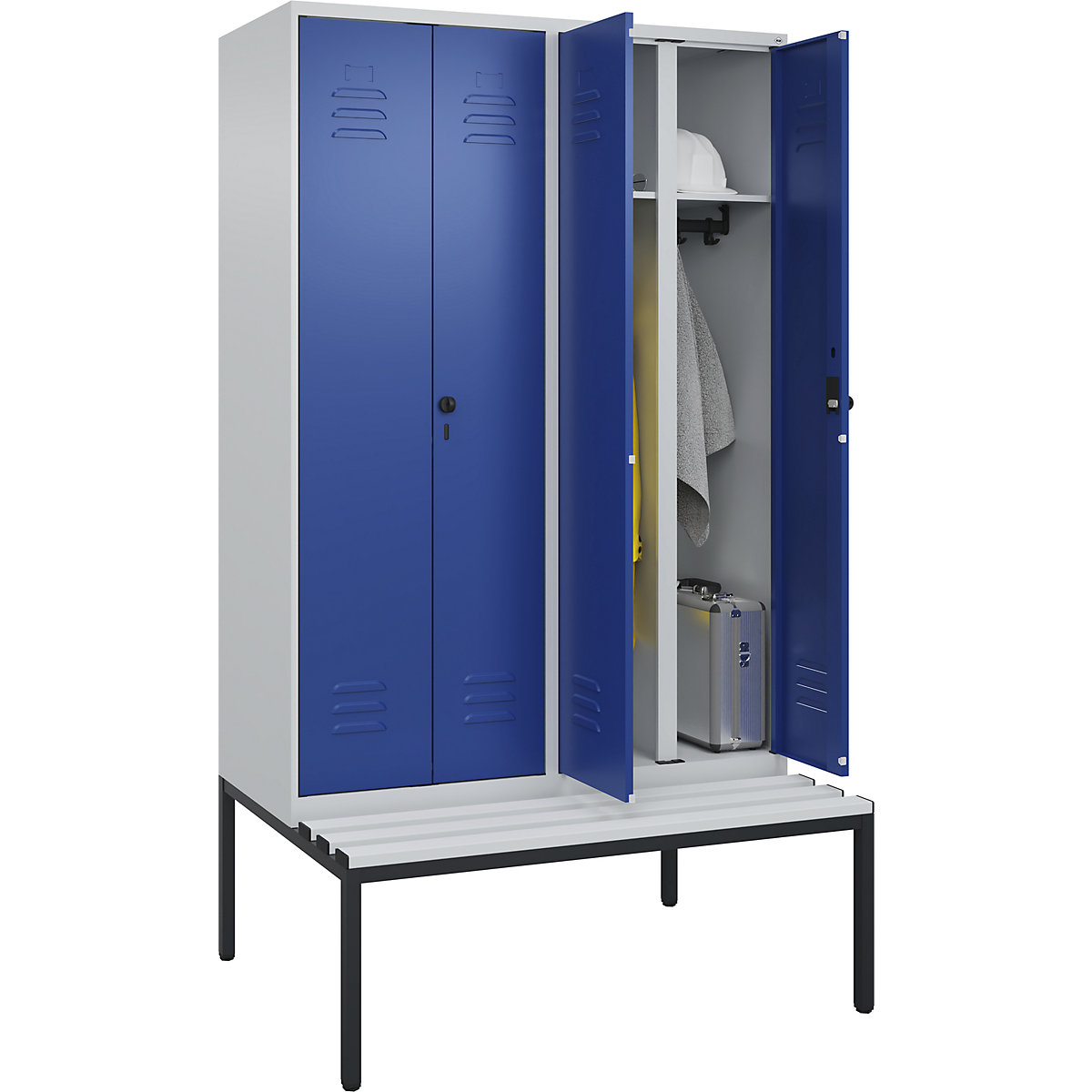 Armadietto sporco/pulito Classic PLUS con panca – C+P