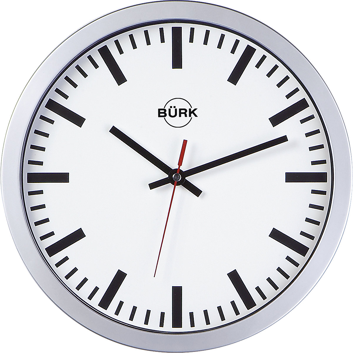 Orologio da parete con corpo in plastica O 300 mm orologio radiocontrollato quadrante bianco kaiserkraft