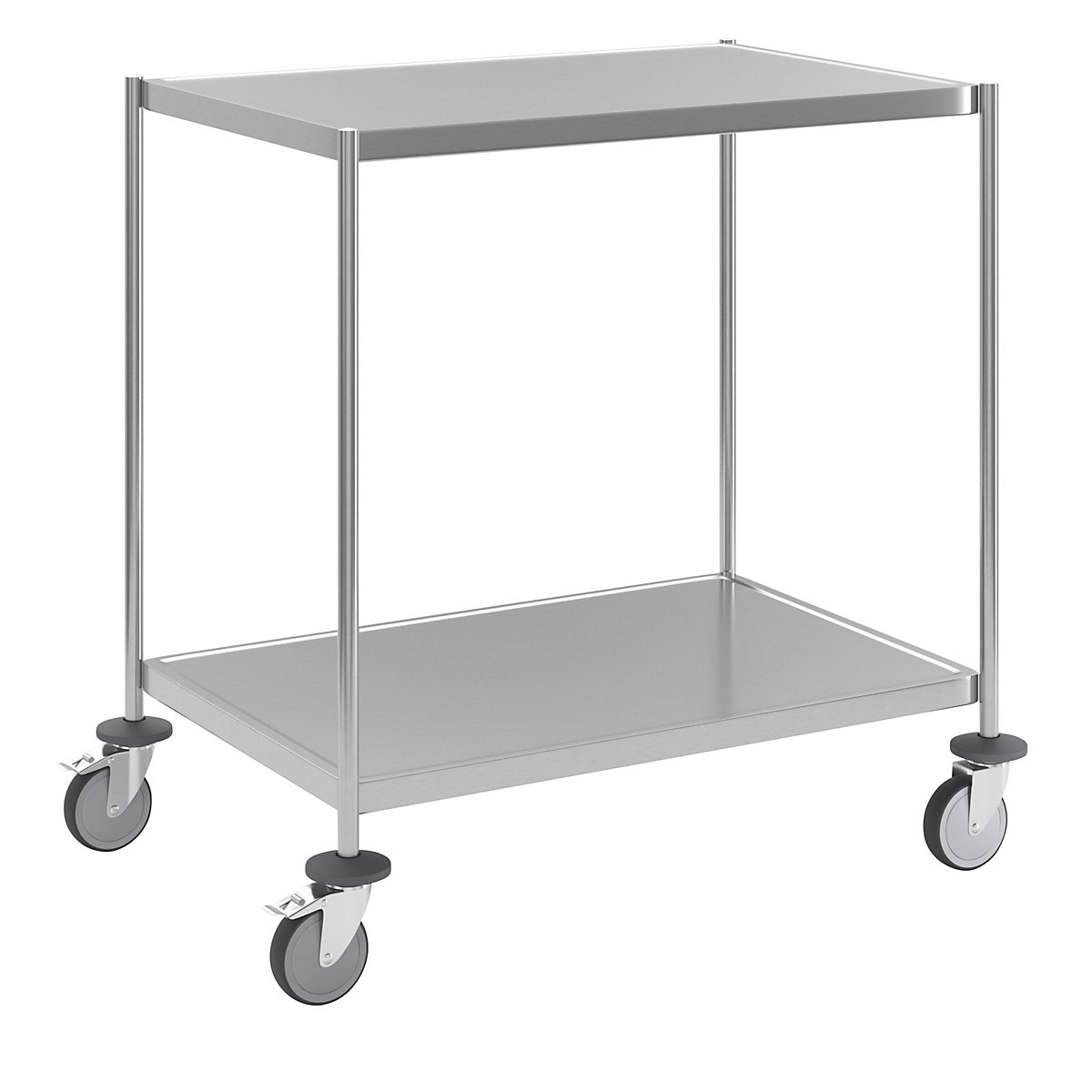 Carrello a ripiani in acciaio inox, saldato – Kongamek, lungh. x largh. x alt. 825 x 575 x 900 mm, 2 ripiani-2