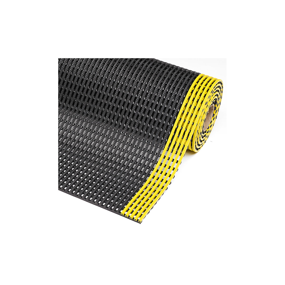 Stuoia a griglia Flexdek™ – NOTRAX, larghezza 900 mm, vendita al metro lineare, nero/giallo-2