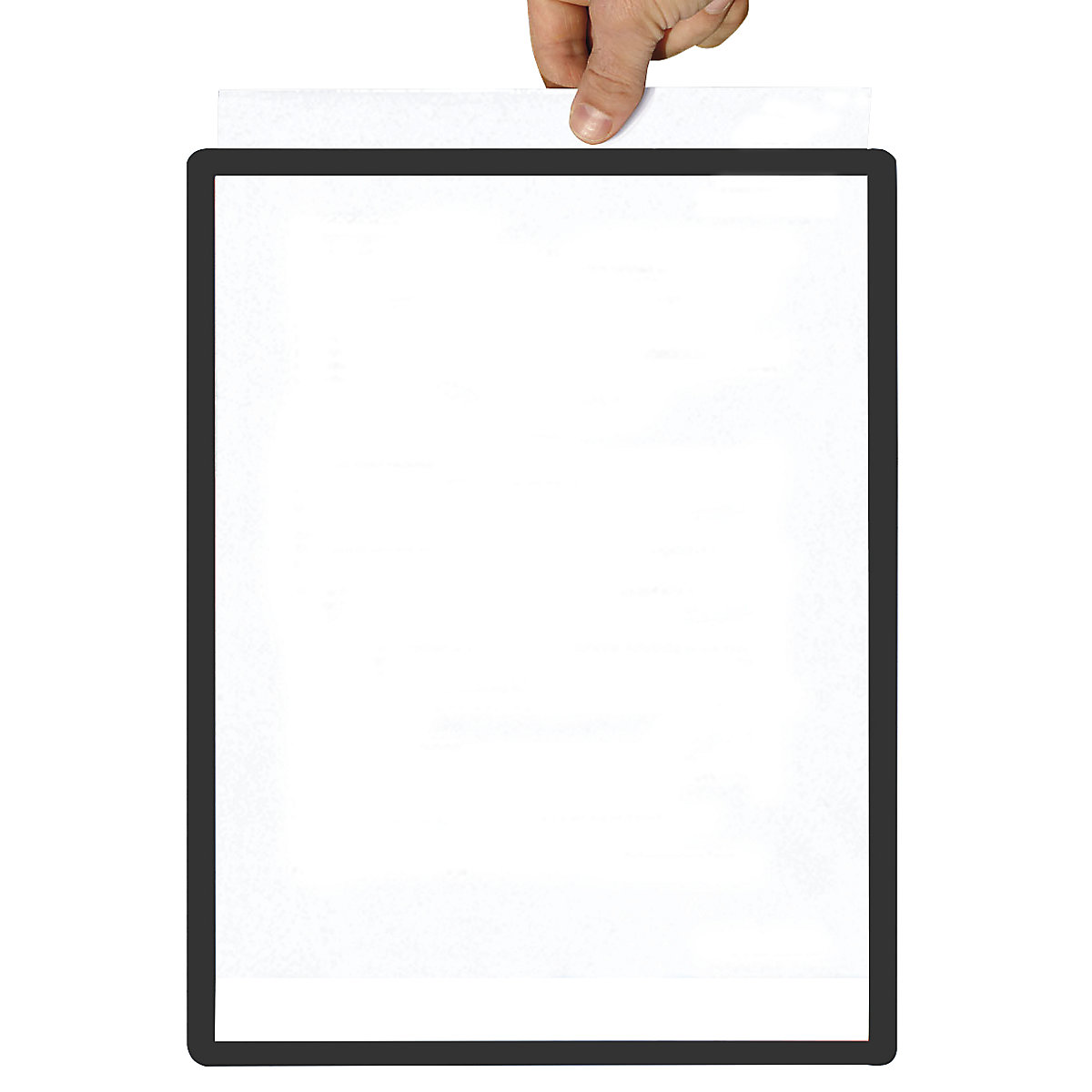 Cornice con pellicola trasparente, formato carta A5, conf. da 10 pz., autoadesivo, nero-6