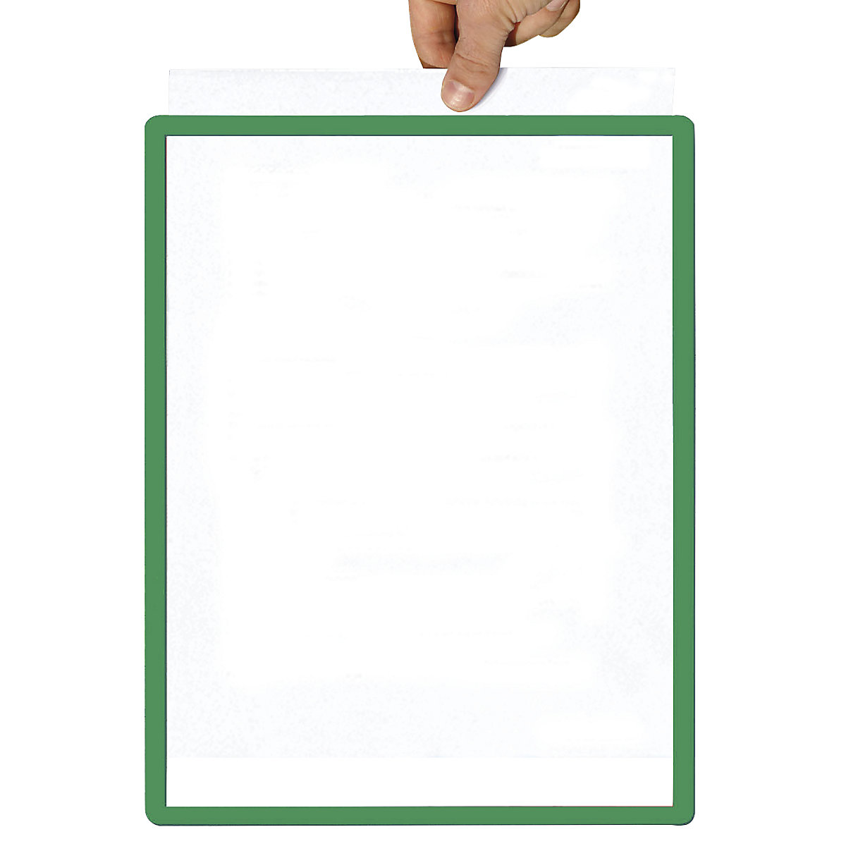 Cornice con pellicola trasparente, formato carta A5, conf. da 10 pz., autoadesivo, verde-5