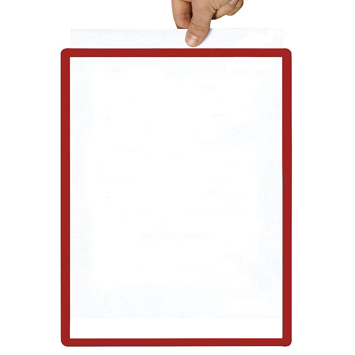 Cornice con pellicola trasparente, formato carta A5, conf. da 10 pz., magnetico, rosso-7
