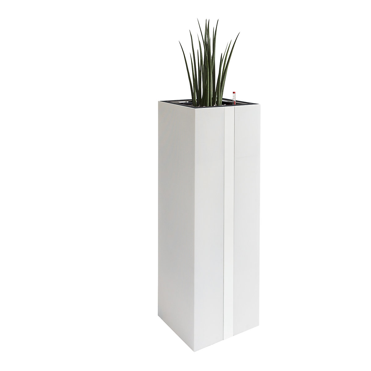 Vaso cubico, senza pianta – C+P, bianco, con efficace assorbimento acustico, alt. x largh. x prof. 1310 x 400 x 400 mm-3