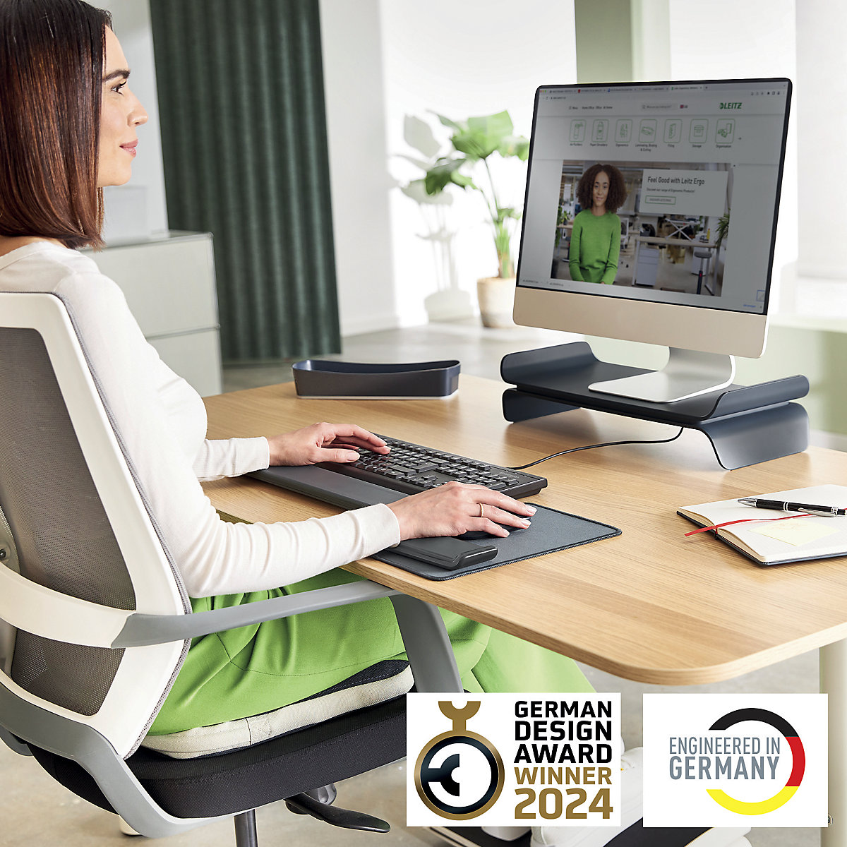 Supporto per monitor regolabile Leitz Ergo – Leitz (Foto prodotto 4)-3