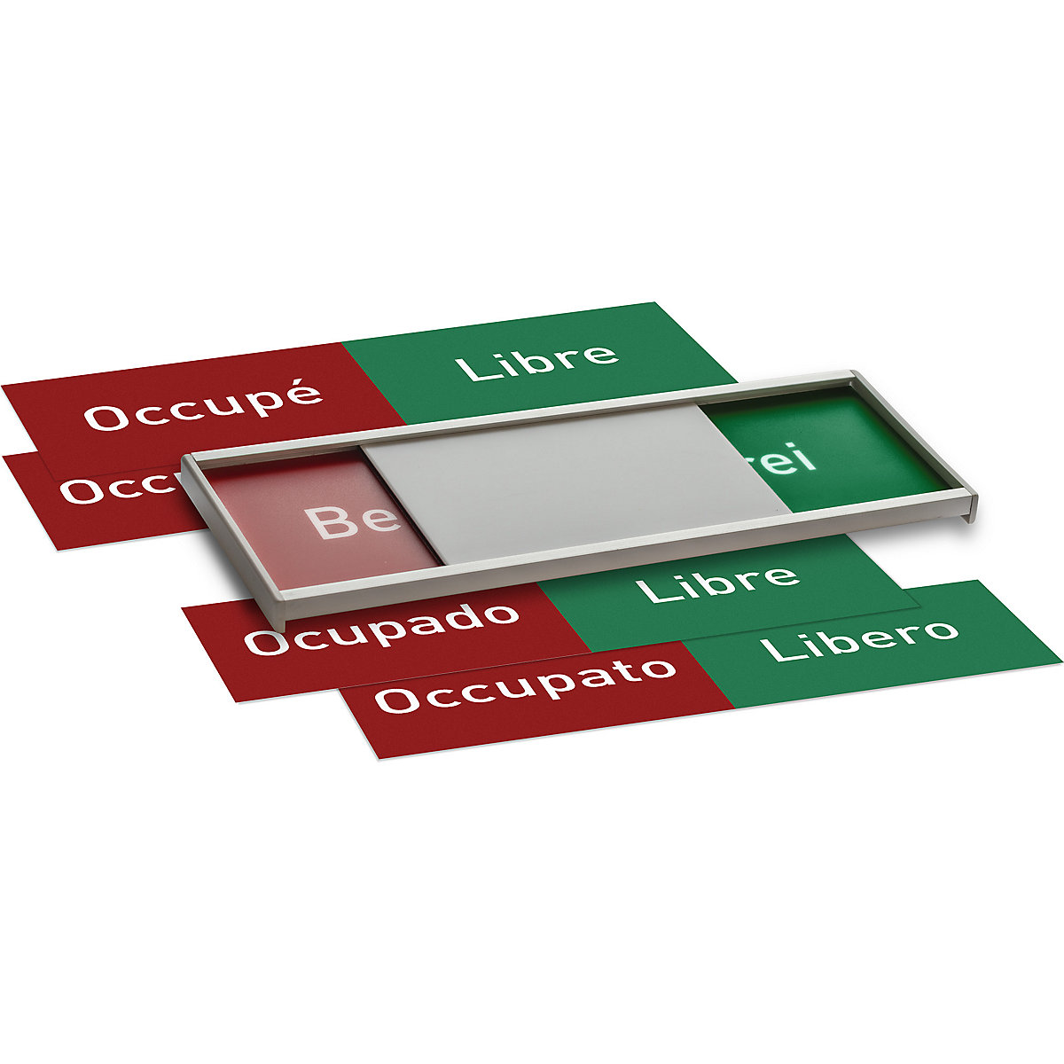 Indicazione libero/occupato, multilingue