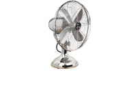 Ventilatore, completamente in metallo cromato