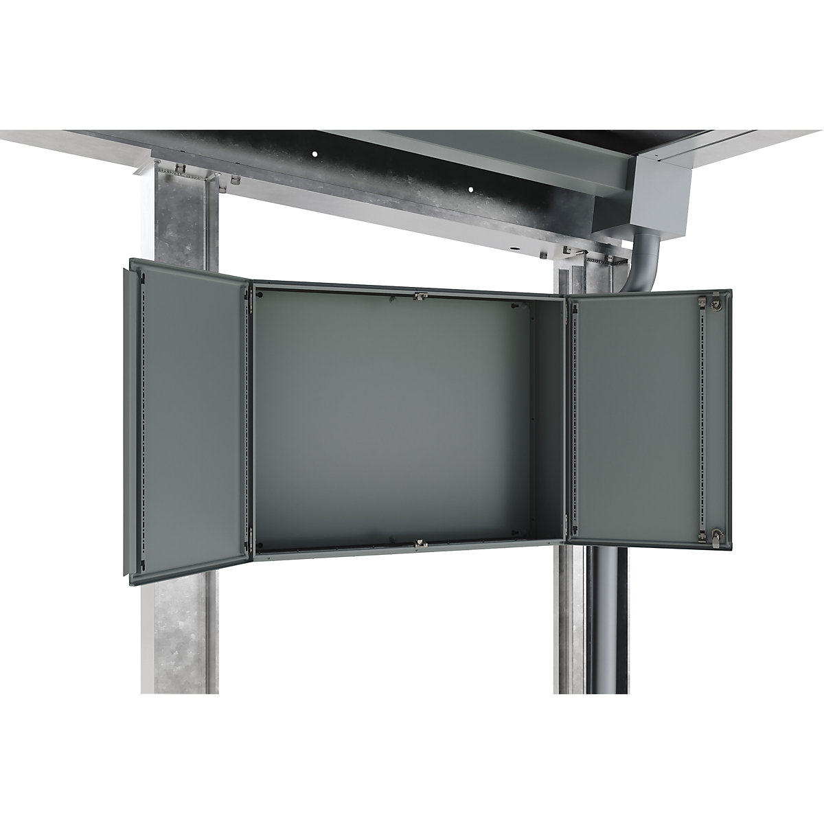 Fahrzeugüberdachung SolarCover mit PV-Modulen mit Schaltschrank (Produktabbildung 2)-1