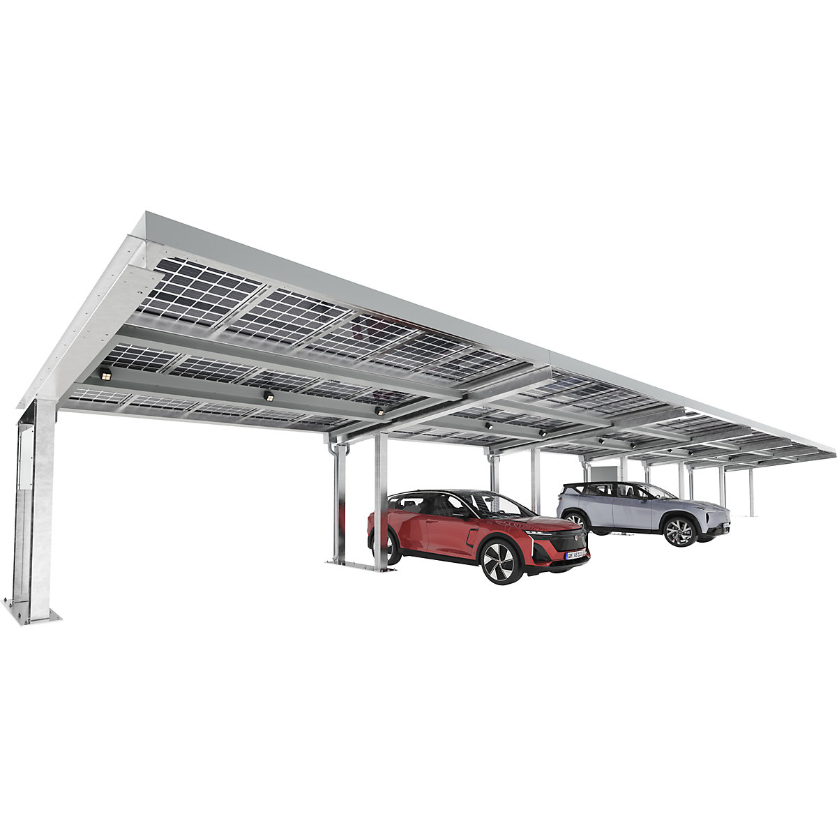 Fahrzeugüberdachung SolarCover mit PV-Modulen mit Schaltschrank (Produktabbildung 5)-4