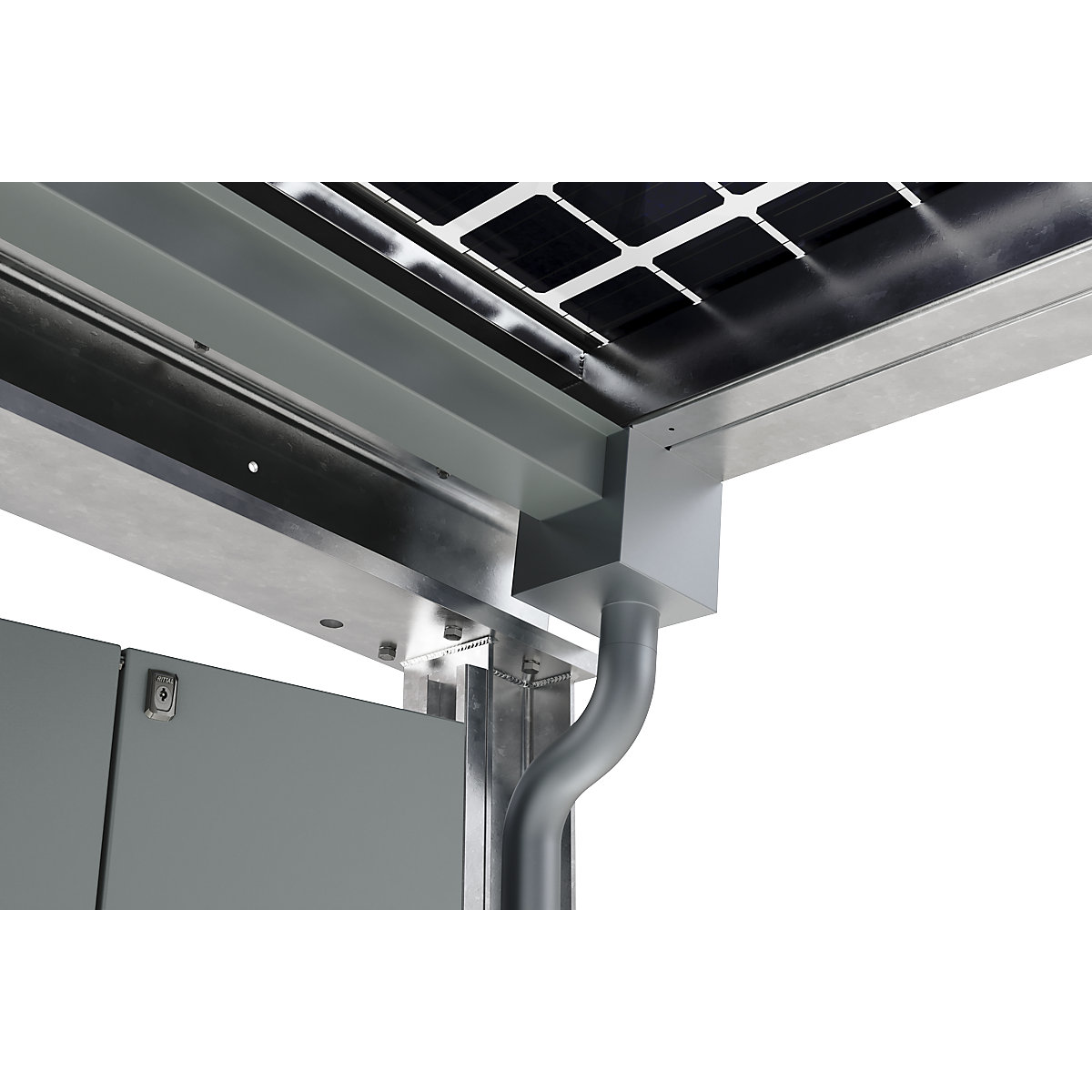 Fahrzeugüberdachung SolarCover mit PV-Modulen mit Schaltschrank (Produktabbildung 6)-5