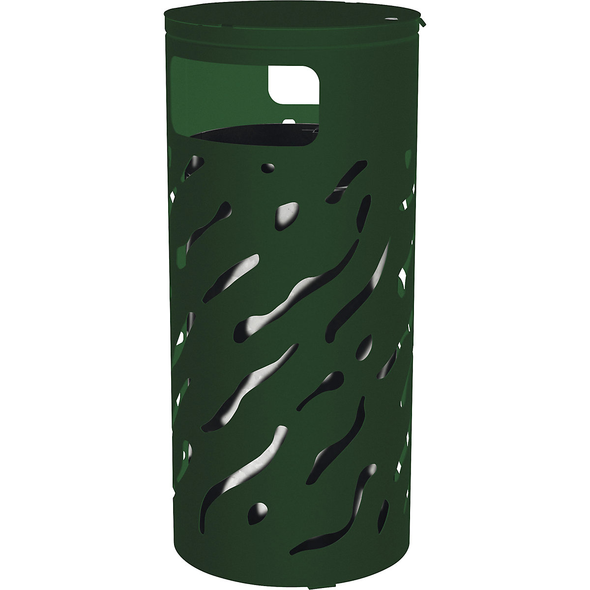 PROCITY Außen-Abfallbehälter VENEDIG, Volumen 80 l, mit Inneneimer, grün