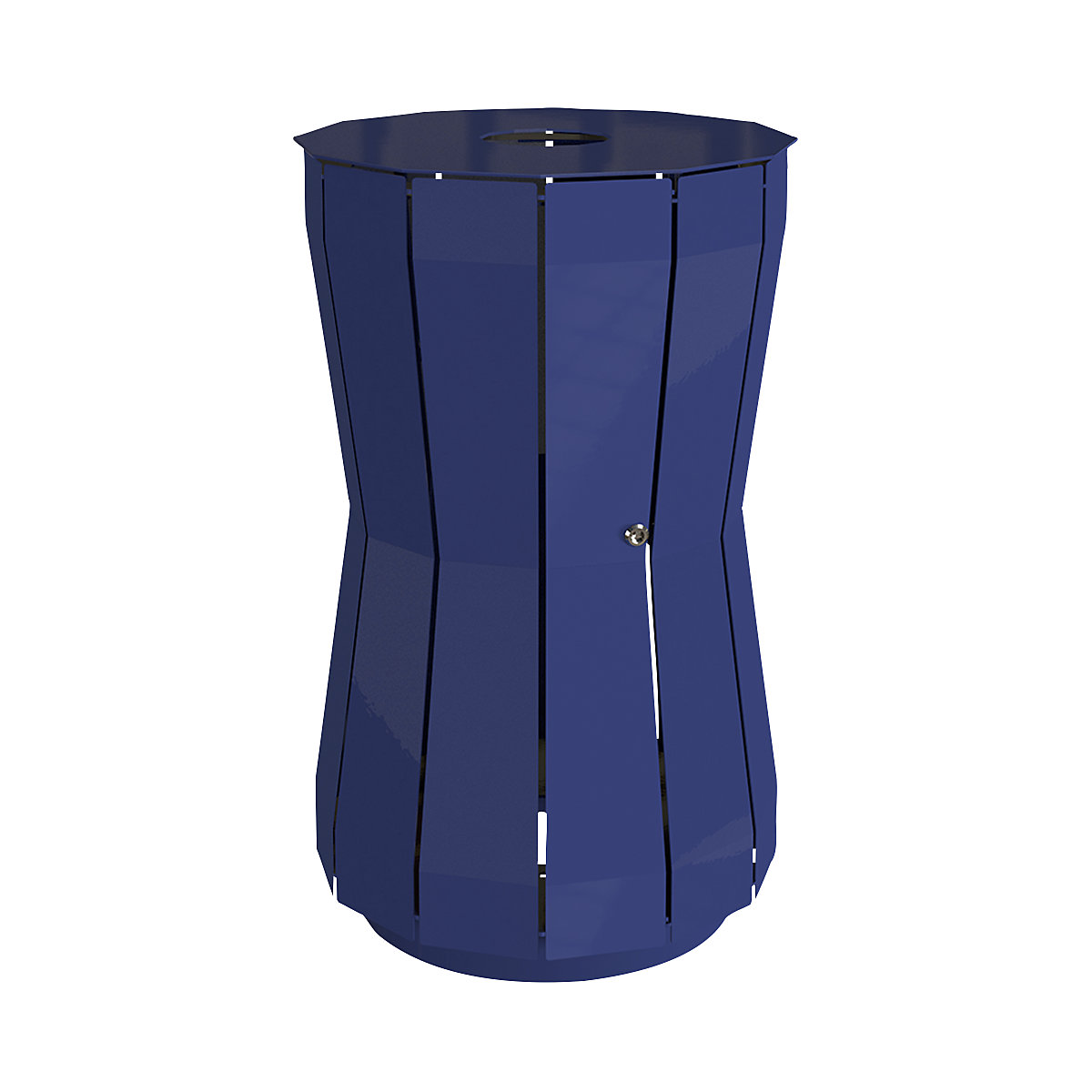 Außen-Abfallbehälter, Volumen 105 l, HxBxT 960 x 605 x 605 mm, kobaltblau