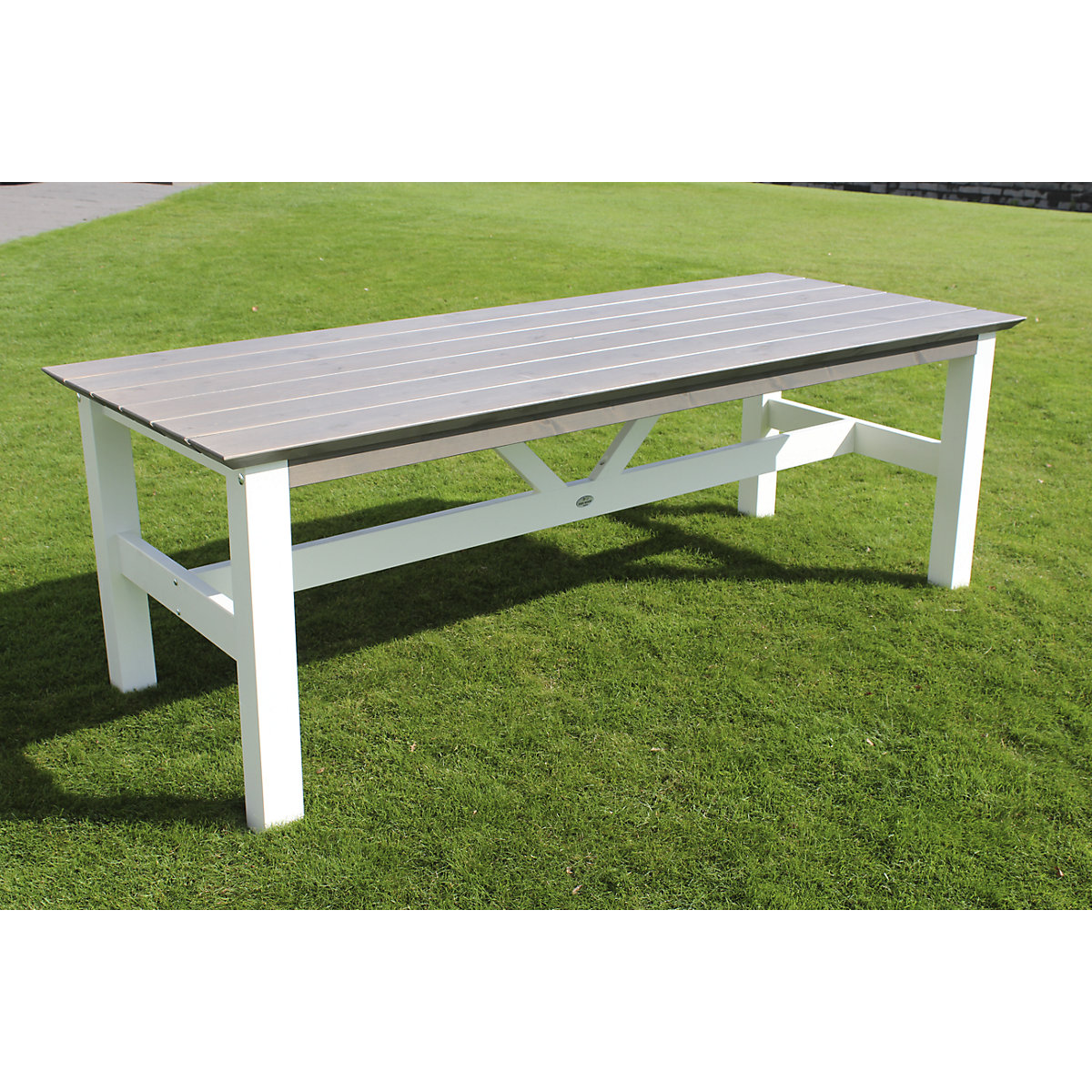 Außenmöbelserie VIKING, Tisch LxBxH 2200 x 900 x 770 mm, grau / weiß-5
