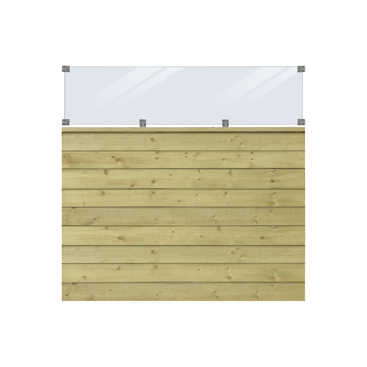 PLUS Klink Profilzaun mit Glas