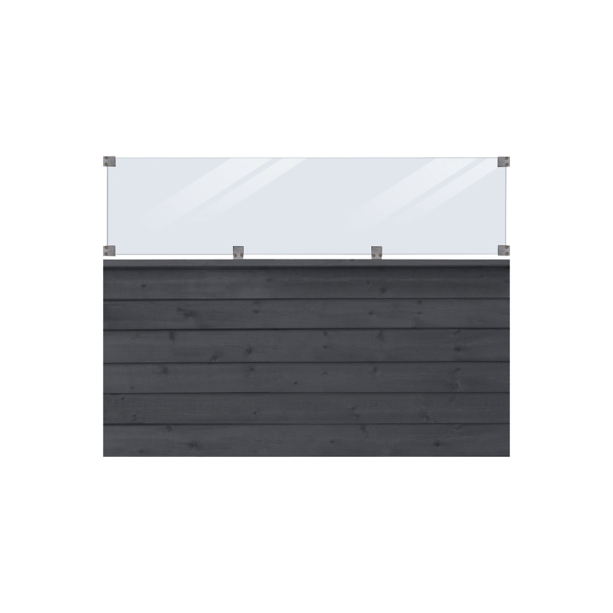 PLUS Klink Profilzaun mit Glas