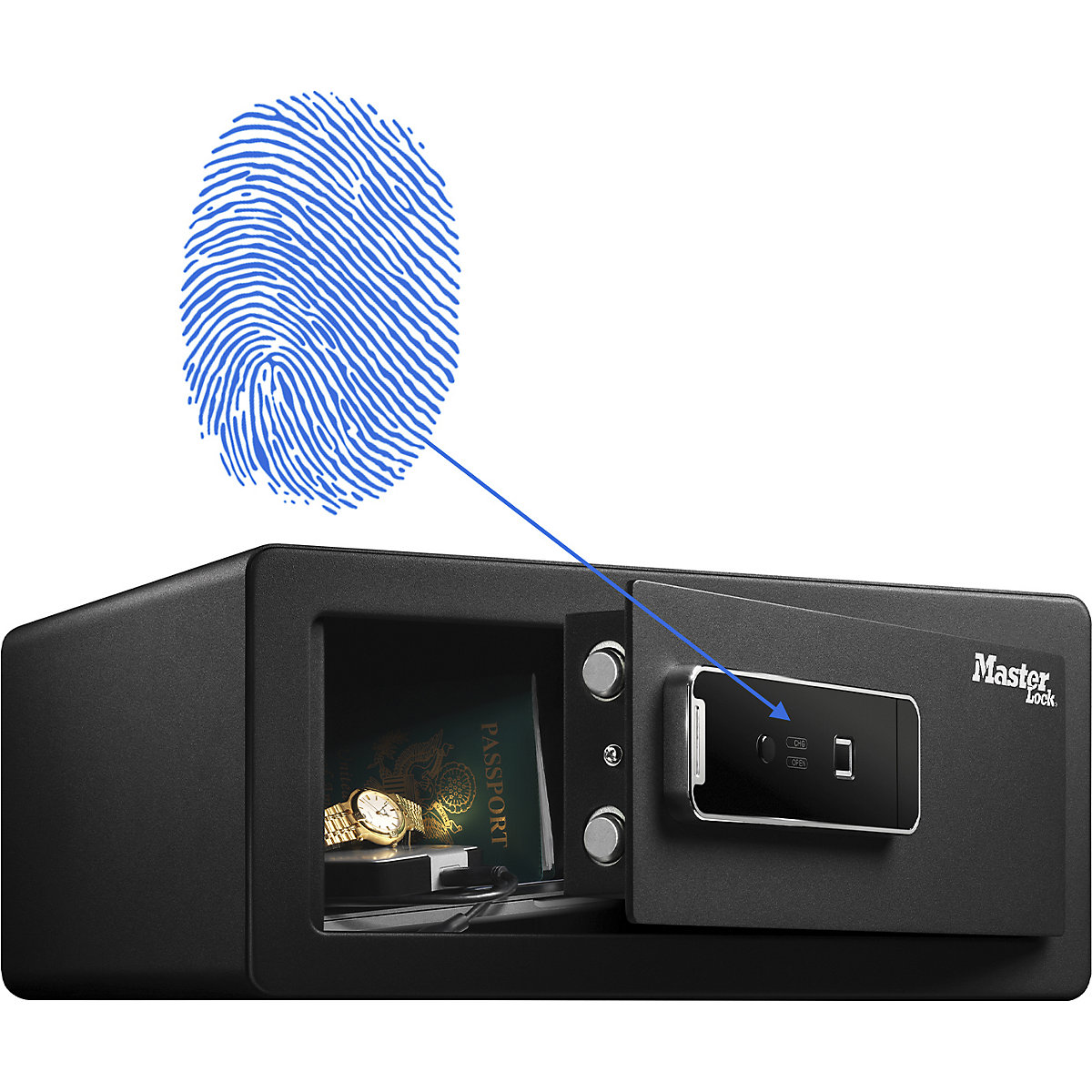 Cassaforte di sicurezza con serratura biometrica – Masterlock (Foto prodotto 8)-7