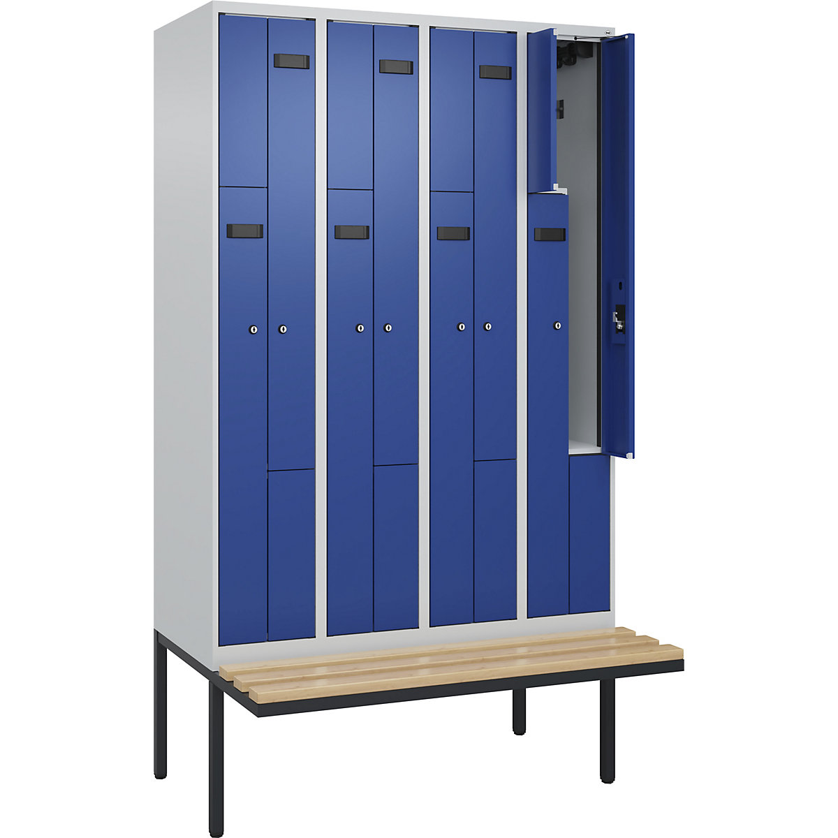 Armadietto a Z con panca Evolo PLUS