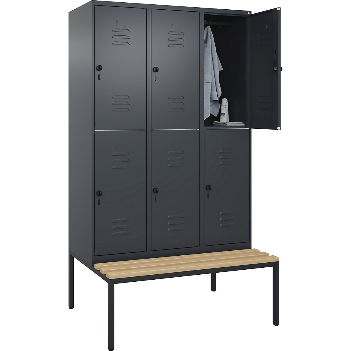 Armadietto a due piani Classic PLUS con panca – C+P