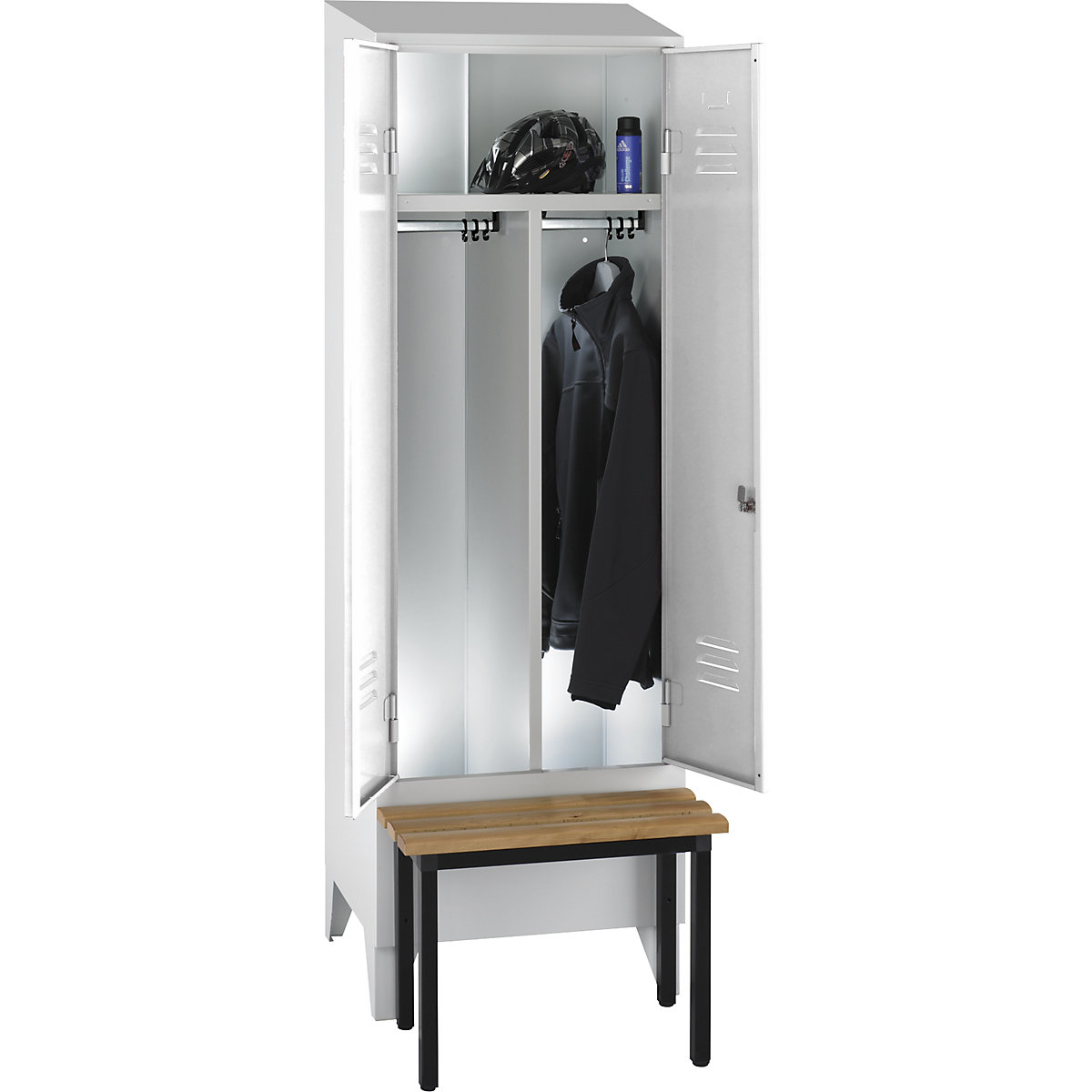 Armadietto sporco/pulito Berlin 2 con panca - Wolf