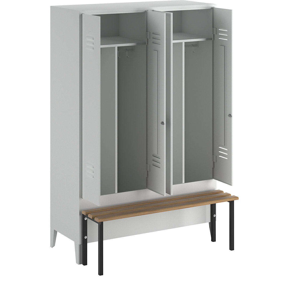 Armadietto sporco/pulito Berlin 2 con panca – Wolf