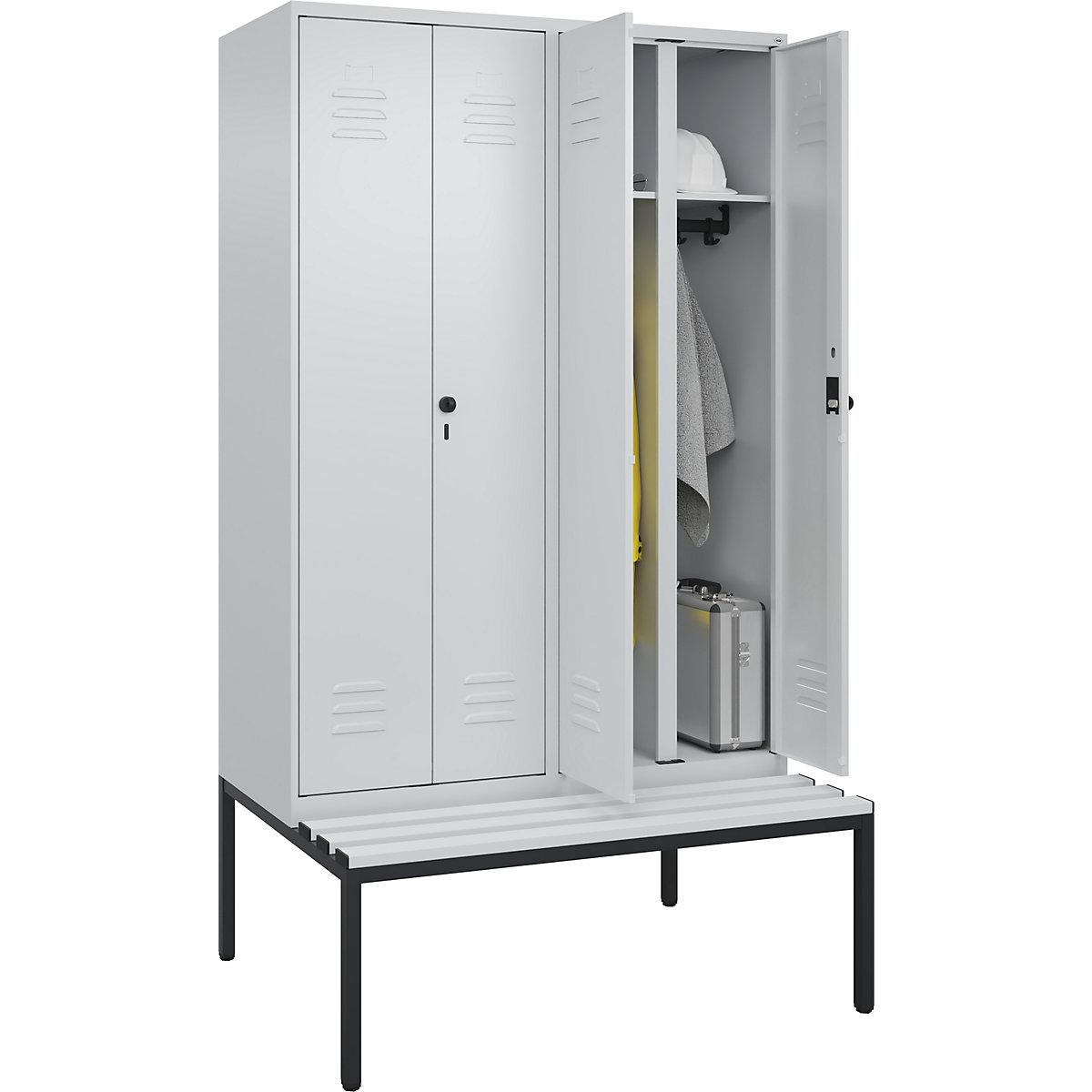 Armadietto sporco/pulito Classic PLUS con panca – C+P