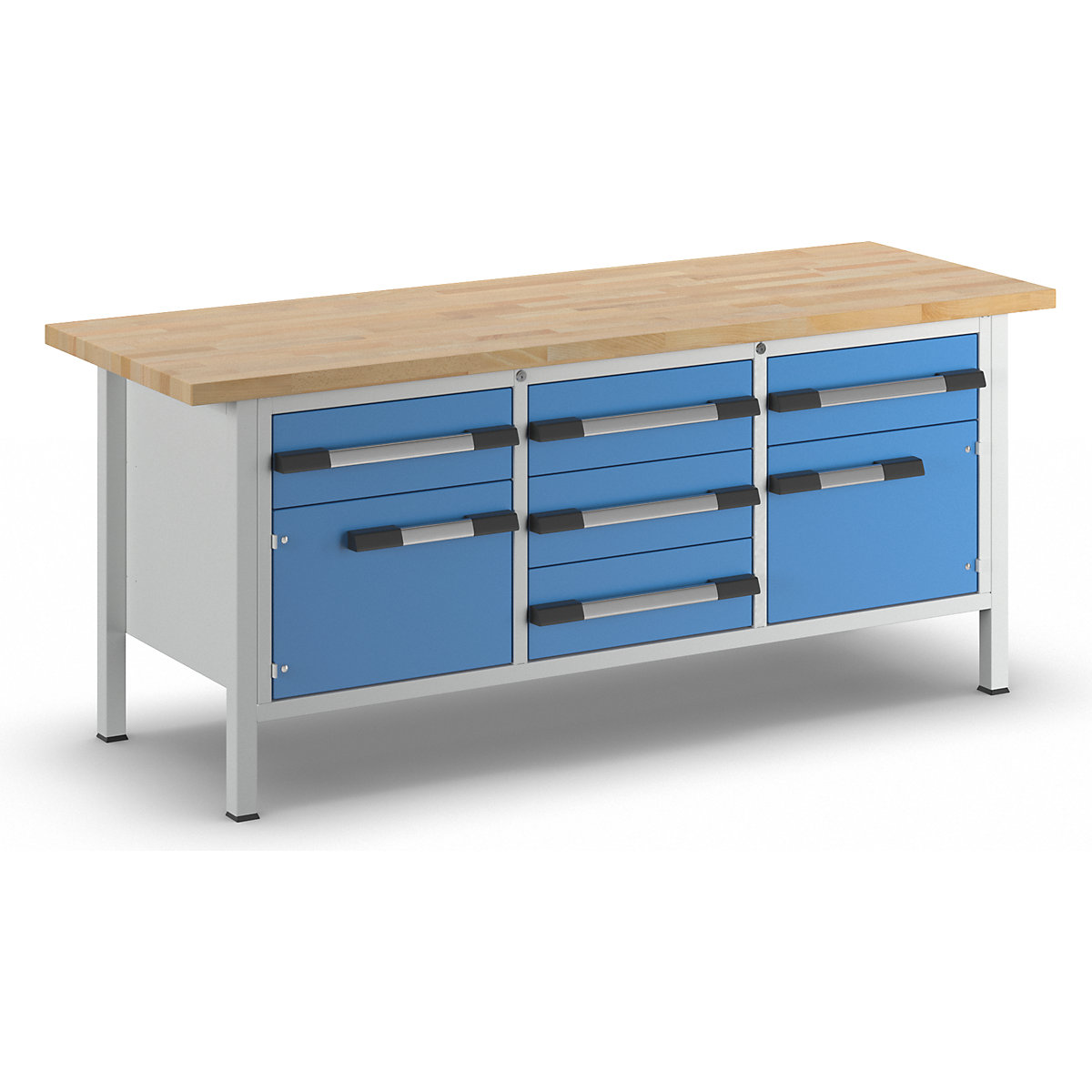 Banco da lavoro, struttura a telaio serie 8000 - eurokraft pro